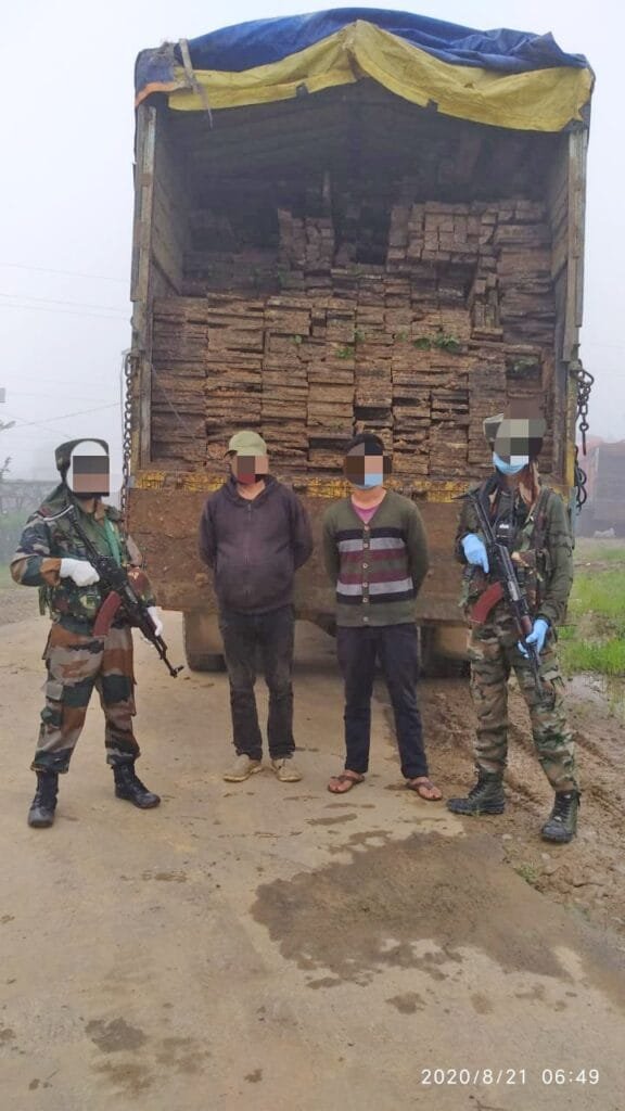 Assam Rifles Recovers Illegal Timber at Shokvao in Ukhrul District 3 WhatsApp Image 2020 08 21 at 10.46.05 PM