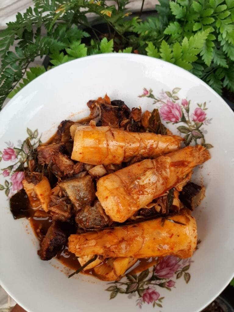 Bamboo Shoot with Smoked Pork 2 pork bamboo shoot