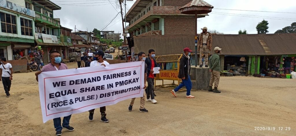 UKHRUL PMGKAY ROW: Upper Hungpung residents rally in support of JAC's charter of demands 4 IMG 20200909 122940
