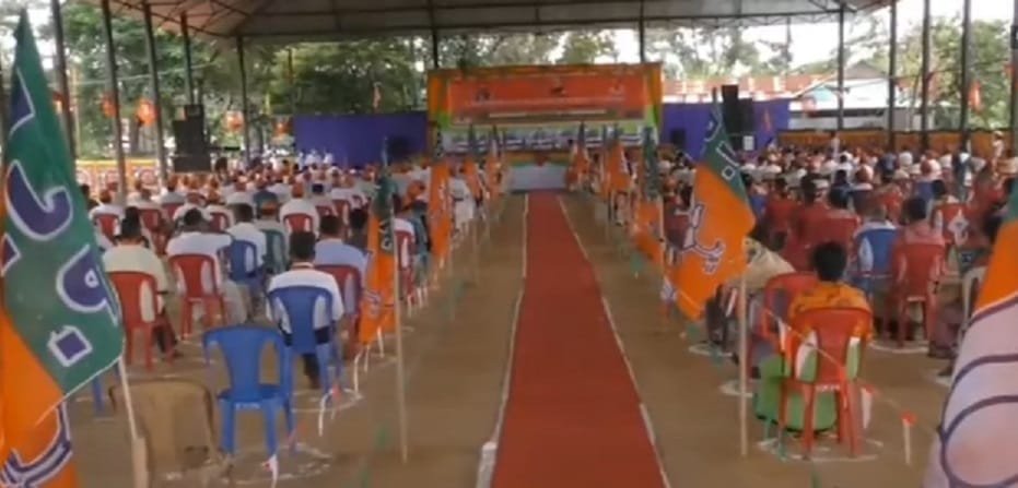 N Biren Singh kick-starts BJP’s by-election rally 2 Manipur CM N Biren launching BJPs bye election campaign in Thoubal district on Wednesday 1