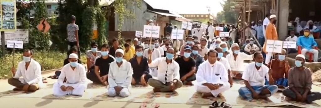 Residents of Heibongmakhong demands Justice for Rape Victim 2 Protest demanding capital punishement to rapists at Mayang Imphal in Imphal West on Sunday