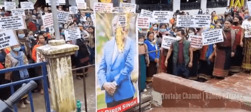 Biren’s effigy burnt as women protest in Kangpokpi 1 image 12
