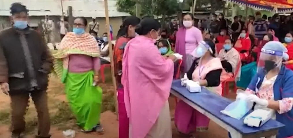 By-poll in four assembly constituencies in Manipur held amid tight security measures 2 A polling station where voting for by poll in progress on Saturday