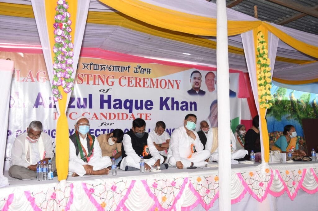 Flag Hoisting Ceremony of Md Azizul Haque Khan INC candidate of 30-Lilong Assembly Constituency held at Lilong 4 IMG 20201101 WA0008
