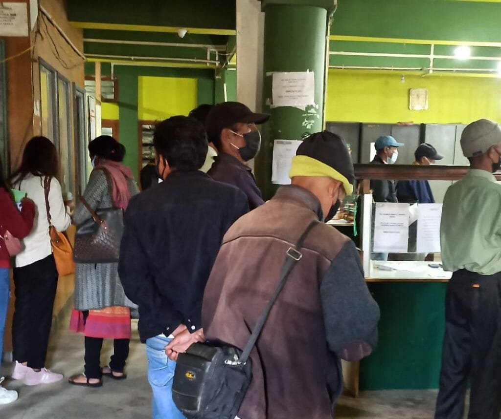 Overcrowding in Ukhrul banks a health hazard during Covid-19 pandemic 2 WhatsApp Image 2020 11 09 at 10.15.01 PM
