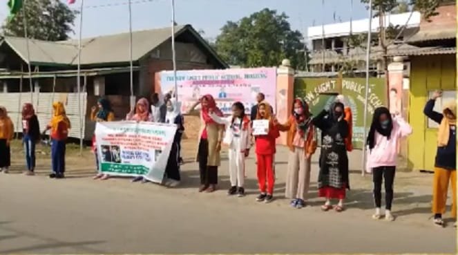 Students demand justice for murder of a four-year-old boy in Thoubal 1 Students of schools in Manipurs Thoubal district protesting demanding justice for murdered four year old boy on Sunday 2