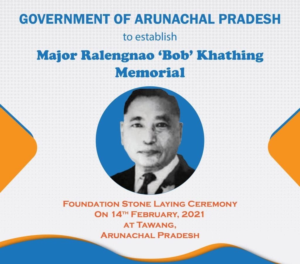 Lt Major Bob Khathing awarded Arunachal Ratna Award posthumously 4 Bop Khathing Ralengnao