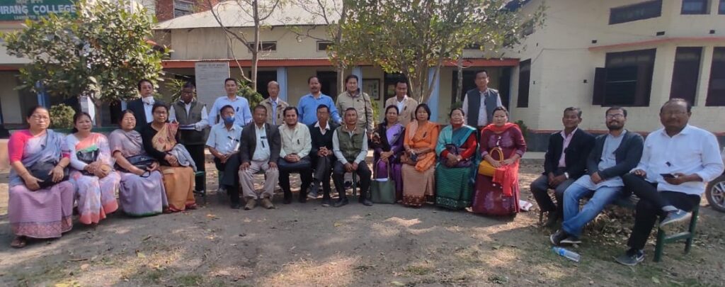 Manipur government college teachers continue agitation, say order issued by government unacceptable 1 Teachers of government colleges continuing their strike at their college campus in Imphal on Saturday 1