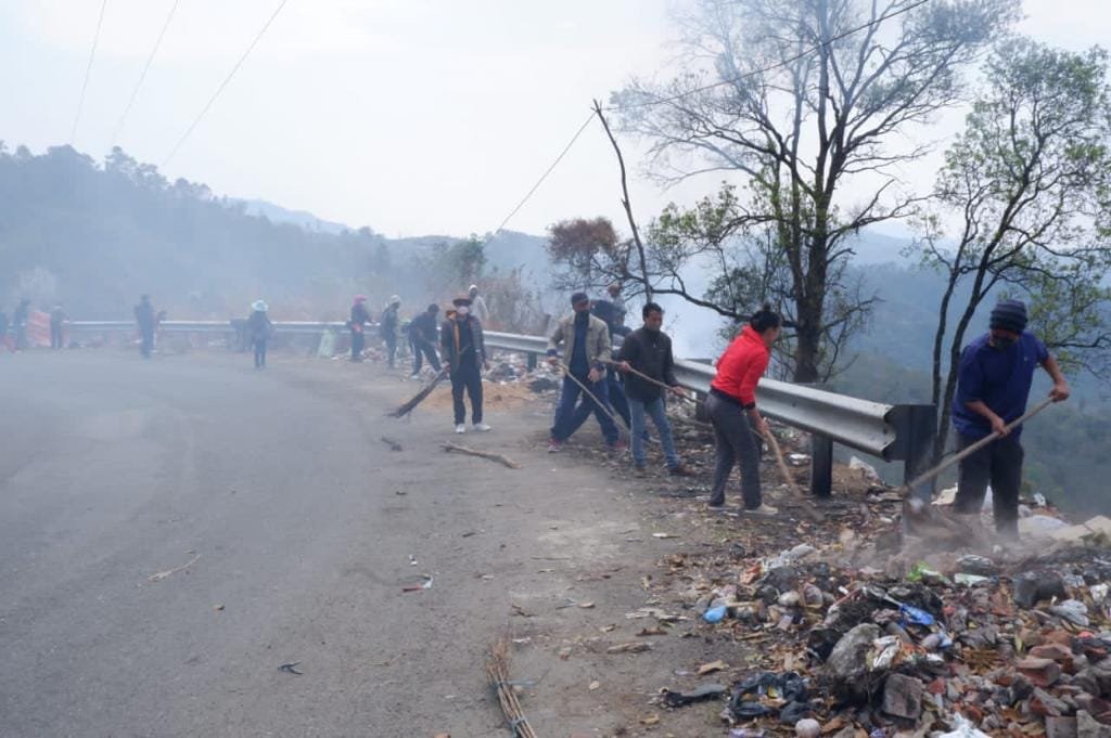 ADC Ukhrul joins BJP celebration with cleanliness, tree plantation drive in Ukhrul town 4 IMG 20210312 WA0015
