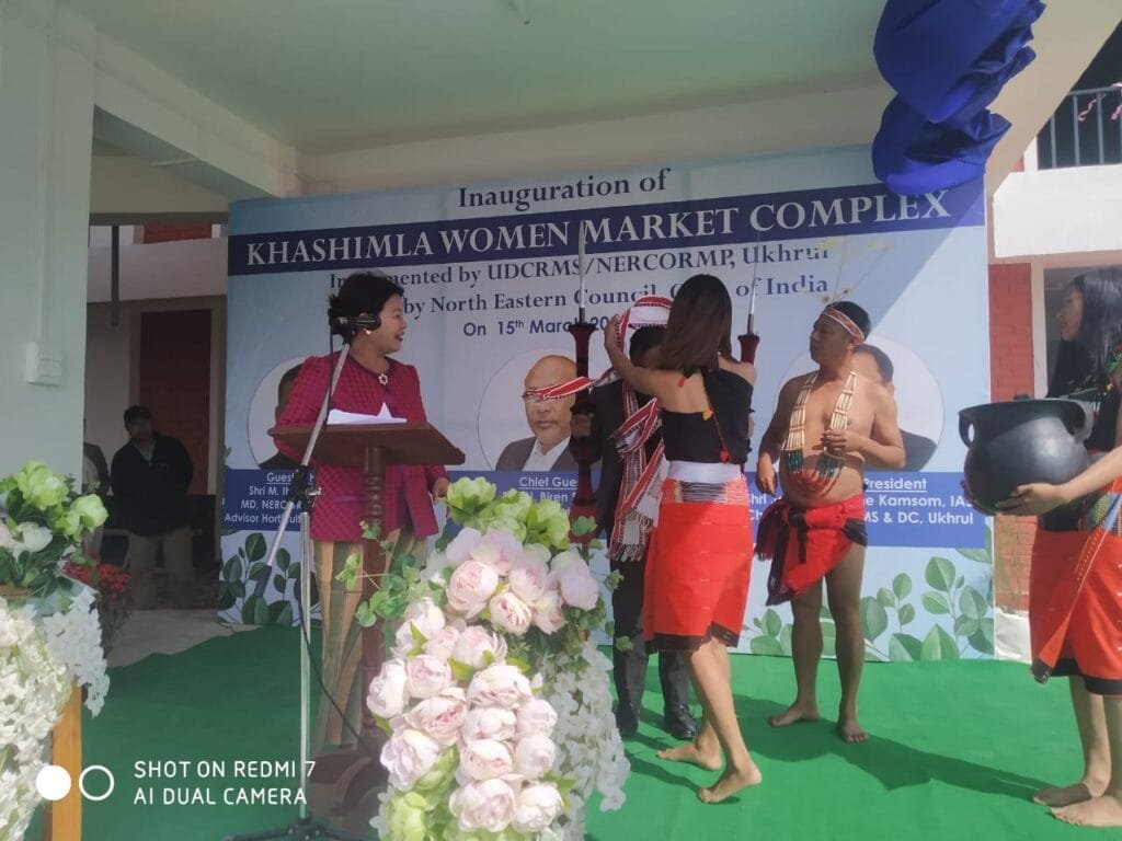 Chief Minister N. Biren Singh virtually inaugurated Khashimla Women Market Complex at Hungpung 5 Khashimla Women Market Complex