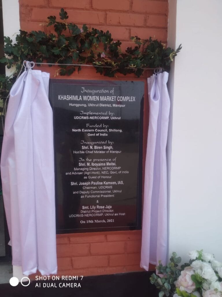 Chief Minister N. Biren Singh virtually inaugurated Khashimla Women Market Complex at Hungpung 4 Khashimla Women Market Complex