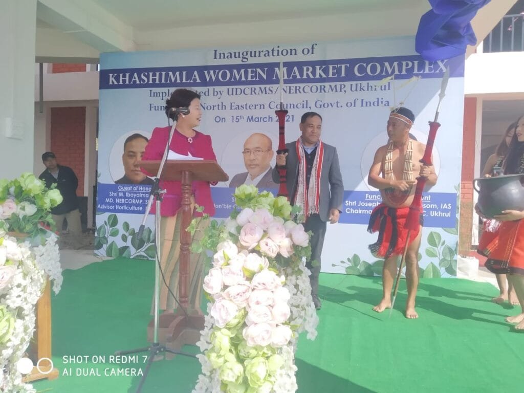 Chief Minister N. Biren Singh virtually inaugurated Khashimla Women Market Complex at Hungpung 2 Khashimla Women Market Complex