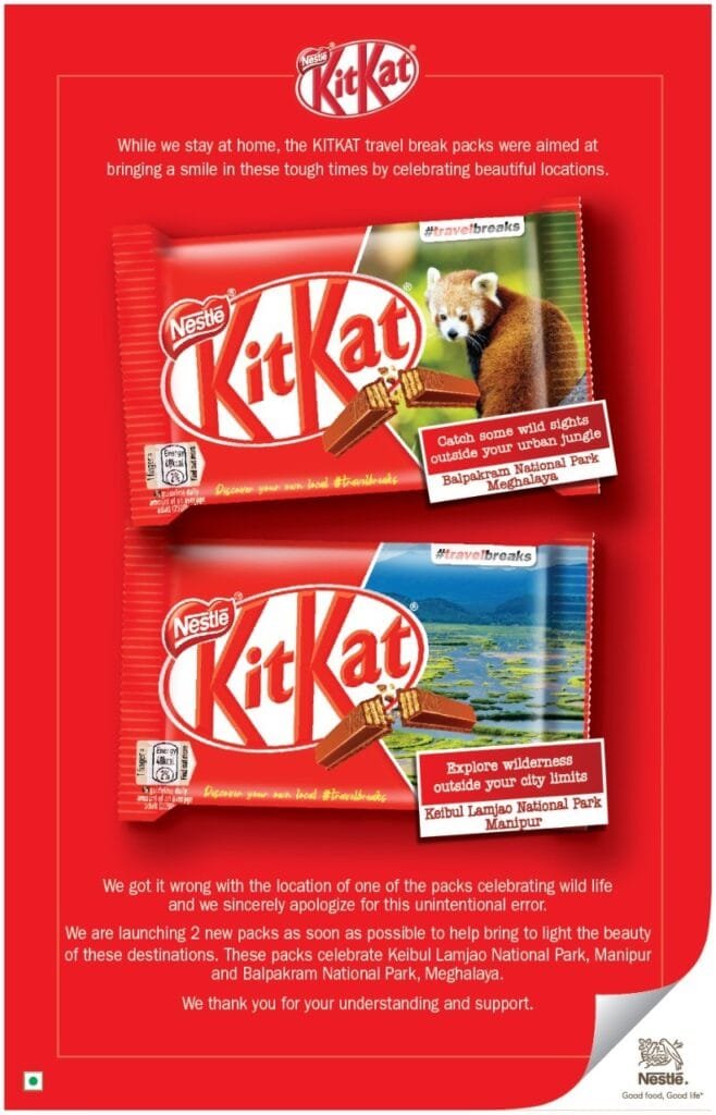 KitKat apologises to Licypriya Kangujam for "unintentional error" 1 Nestle KitKat Travel Break New Packs for Manpiur and Meghalaya