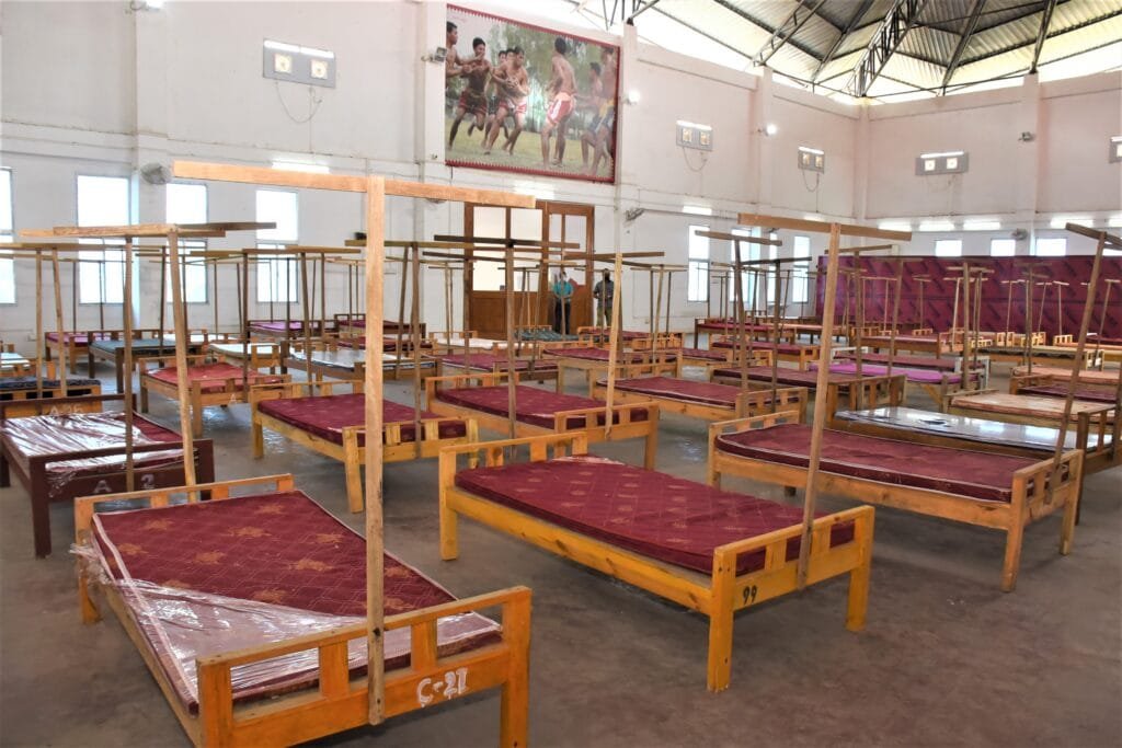 Manipur chief minister inspects 600 beds at COVID Care Centre 2 Lamboikhongnangkhong 4