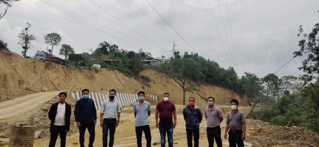 SDSA inspects landslide area; Appeals state govt for immediate restoration 2 WhatsApp Image 2021 05 14 at 8.37.03 PM