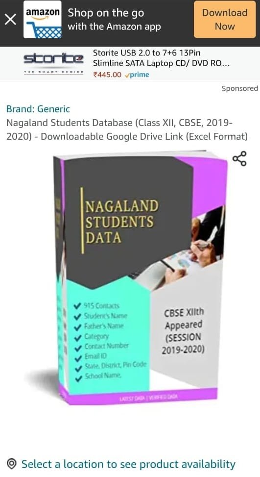 Nagaland, Bihar, Haryana Students' personal database on sale on Amazon; Serious data breach 2 Nagaland