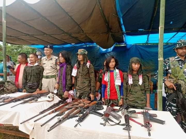 27 UPRF/KNLF Militants lay down Arms and Surrender in Assam 1 227309956 1821686338016257 5343174078729730374 n