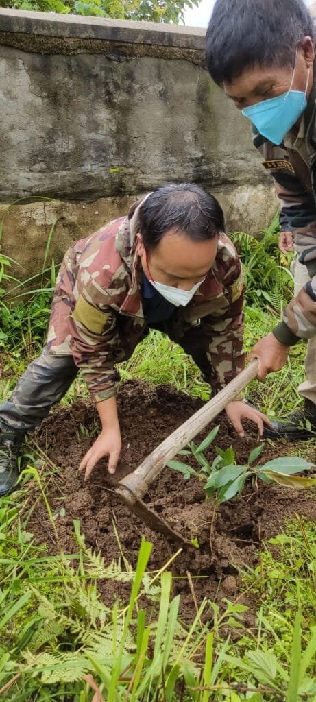 Shangshak Police organises Tree Plantation Drive at JNV Ramva 2 WhatsApp Image 2021 08 07 at 7.35.51 PM