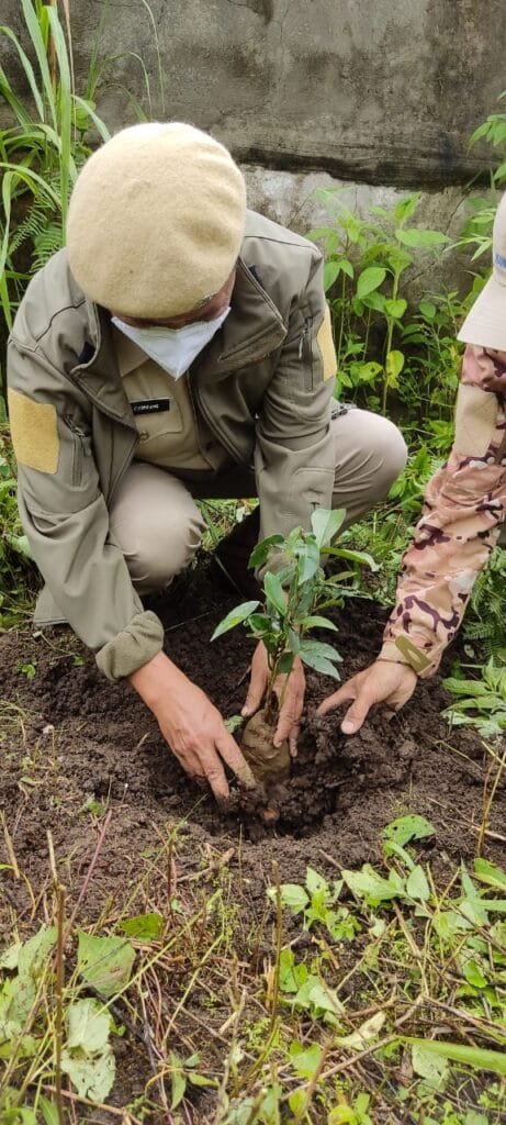 Shangshak Police organises Tree Plantation Drive at JNV Ramva 3 WhatsApp Image 2021 08 07 at 7.35.52 PM