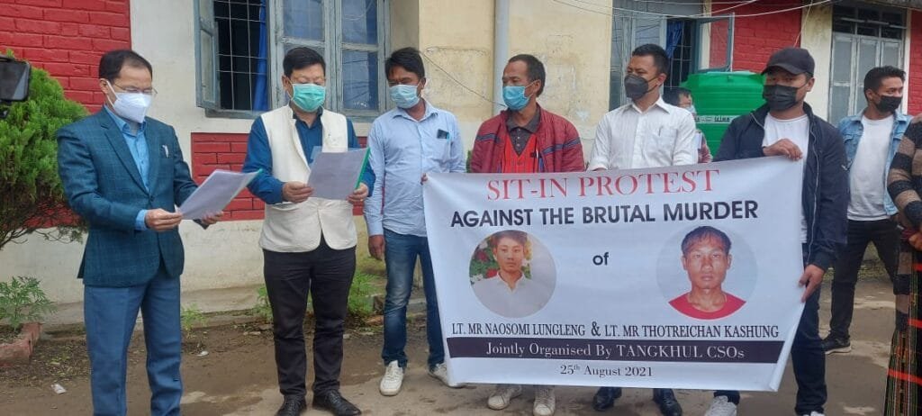 Sit-In Protest Held in Ukhrul to Expedite Investigation of Sinakeithei Twin Murder Case 2 WhatsApp Image 2021 08 26 at 3.52.35 PM 1