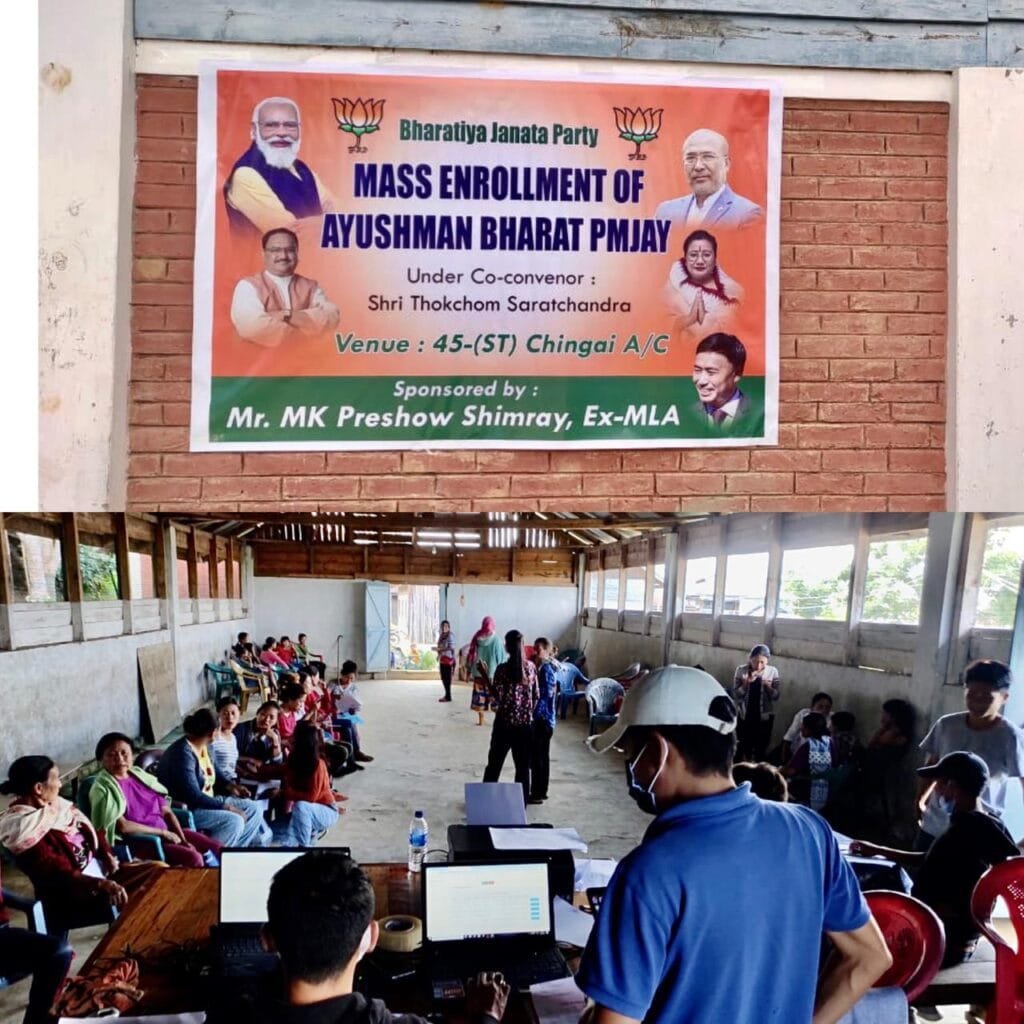 Preshow Shimray Reaches out to Kharasom Village, Conducts mass Enrolment Camp for Ayushman Bharat PMJAY 2 Kharasom