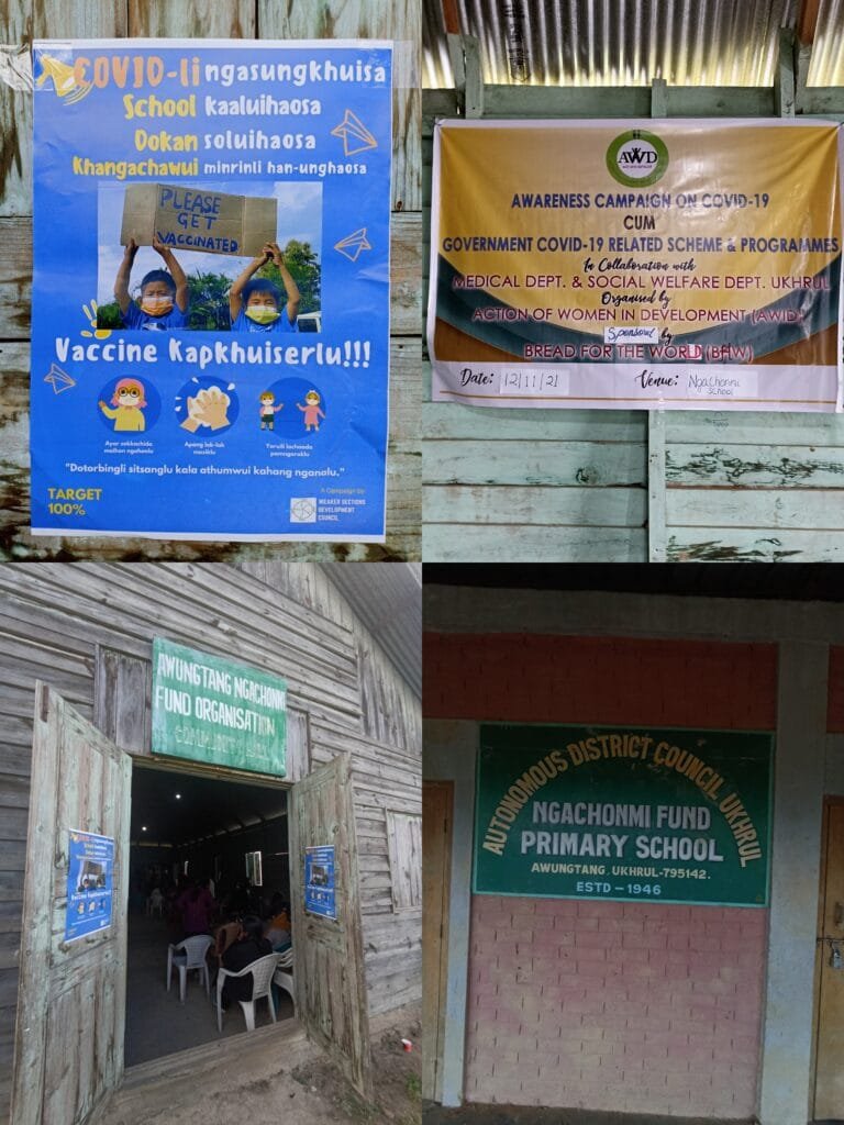 With just 25% Vaccination rate in Ukhrul, AWID organizes awareness campaign on Covid-19, Vaccination camp 1 Awareness campaign on Covid 19 1