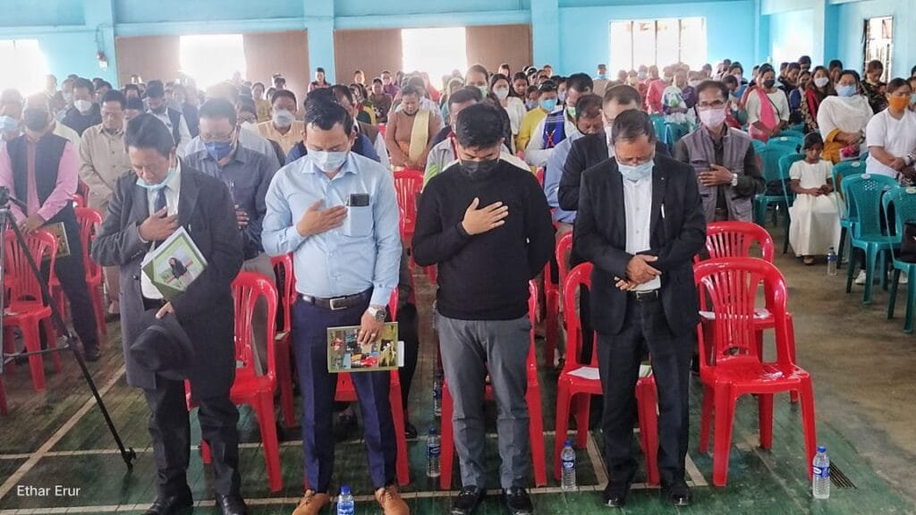 Commemoration Prayer Service of Late Sh. Delfina Monsang, eldest daughter of Sh. Manglem Monsang Observed 2 Commemoration Prayer Chandel
