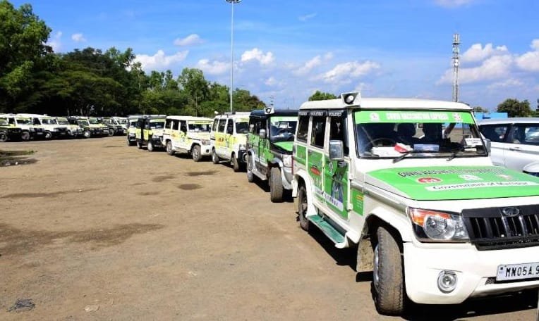 CM N Biren Flags Off COVID Vaccination Express for 13 Dists of Manipur towards achieving 100% Vaccination 1 Covid vaccination Manipur