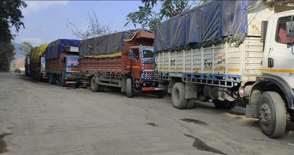 Economic blockade on National Highways in Manipur begins by Tribal student bodies 1 Economic blockade Imphal