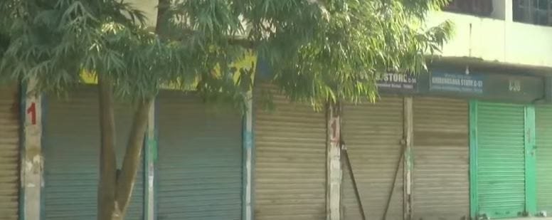 72-hour state-wide bandh called by World Meitei Council partially affected normal life 2 Shops in Imphal city remaining close on the first day of 72 hour bandh