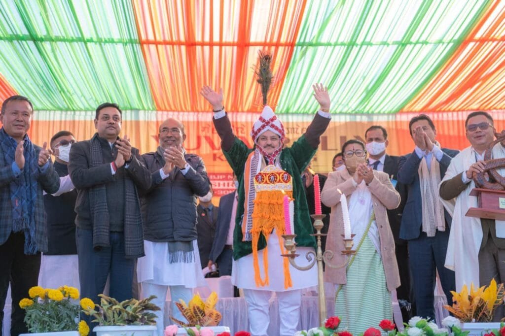 JP Nadda hails Manipur CM N Biren's Govt, says peace restored in the State 3 BJP president JP Nadda arrived in Imphal on a few hours visit in Manipur on Thursday 1