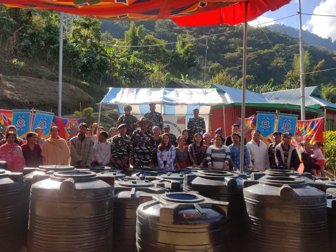 CRPF provides passenger waiting shed, water storage tanks in Noney and Kangpokpi districts 2 CRPF Kangpokpi