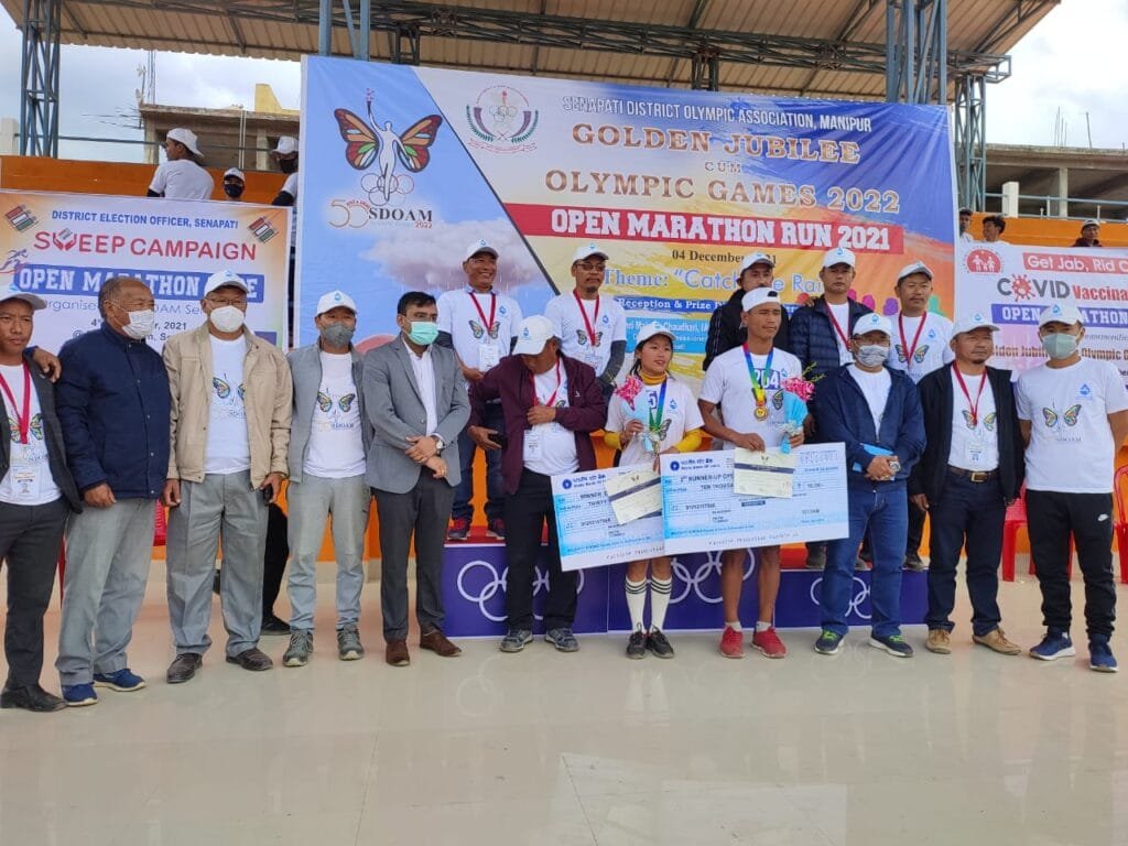 PHED Minister L. Dikho flags off Open Marathon Run, 2021 1 Open Marathon Run 2021 Senapati Manipur