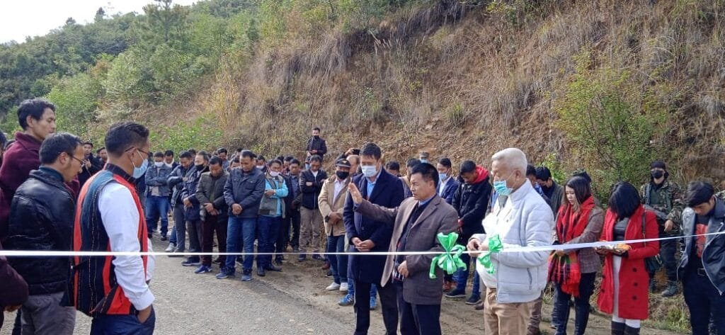 MLA Khashim Vashum inaugurates Raphei Gate, Calls for violence free poll 2 Raphei gate no 2 Halang