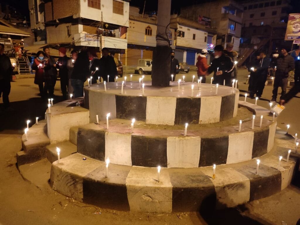Chandel, Senapati, Ukhrul, Tamenglong Dists holds candle light vigil, 6-hour shutdown imposed 3 Senapati District Students Association 1