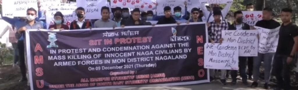 Manipur students protest rally against mass killing in Nagaland 1 image