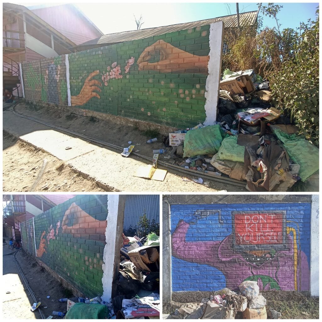 Ukhrul's attraction: Garbage or murals? 2 Garbage or murals