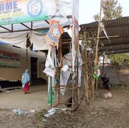 NPP candidates targeted with explosives in Manipur 1 Gate of NPP candidate from Khurai AC where a blast rocked Thursday morning 1