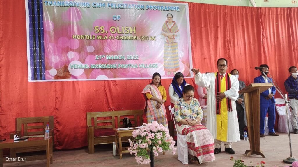 Newly elected MLA 41-Chandel (ST) AC SS. Olish feted 2 Olish 1