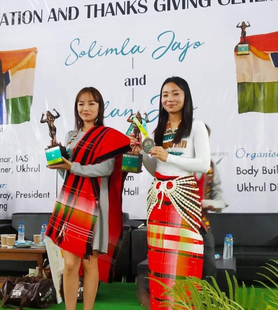 Body Building Association Ukhrul felicitates star athletes Solimla Jajo and Solan Jajo 2 Solemla Jajo