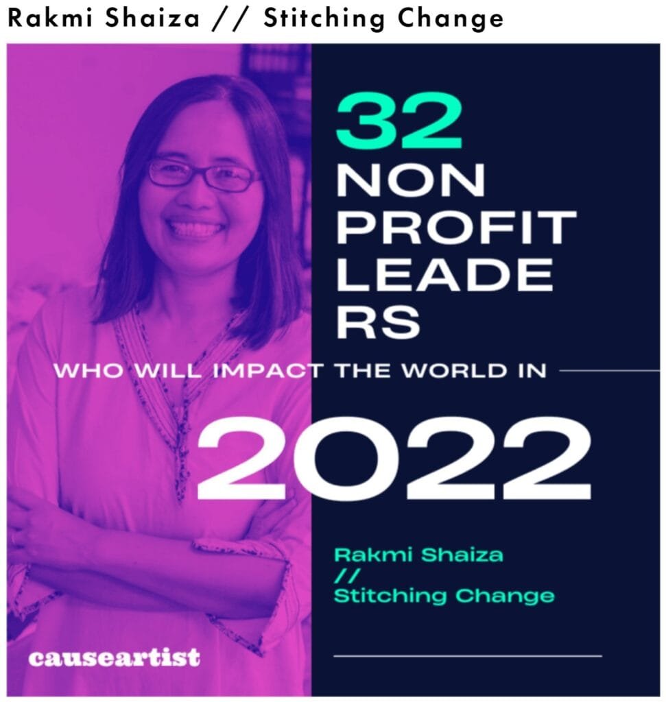 Meet Rakmi Shaiza, founder behind internationally recognized Non-Profit Stitching Change in US 2 Rakmila Shaiza
