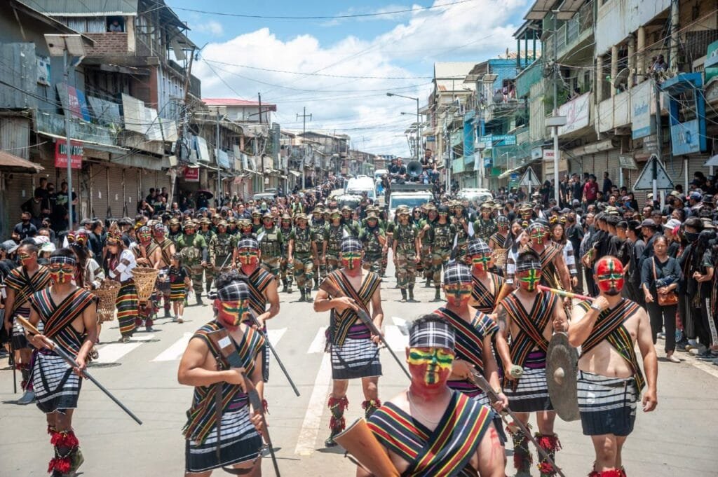 Silent Coffin March held in Churachandpur to mourn and commemorate death of Kuki-Zomi tribals in Manipur's ethnic conflict 2 Silent march churachandpur 1
