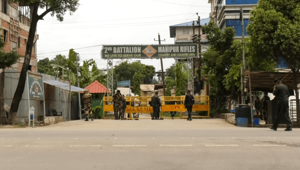 Law and order situation tense in Manipur; over 40 women headed to Torbung Bangla injured in scuffle with security forces; curfew clamped 2 2nd Manipur Rifles