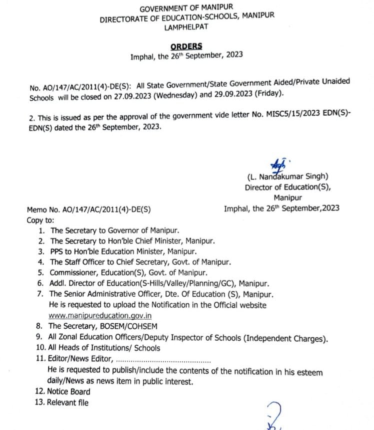 Manipur Violence: Govt orders closure of schools; students condemn use of excessive force; internet ban re-imposed 1 schools shut in Manipur