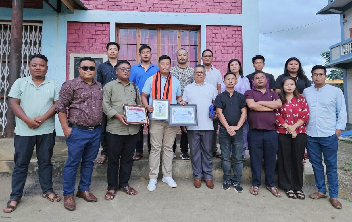 Head Coach of Manipur Sub-Junior Boys Sh. Promshing Monsang Feted