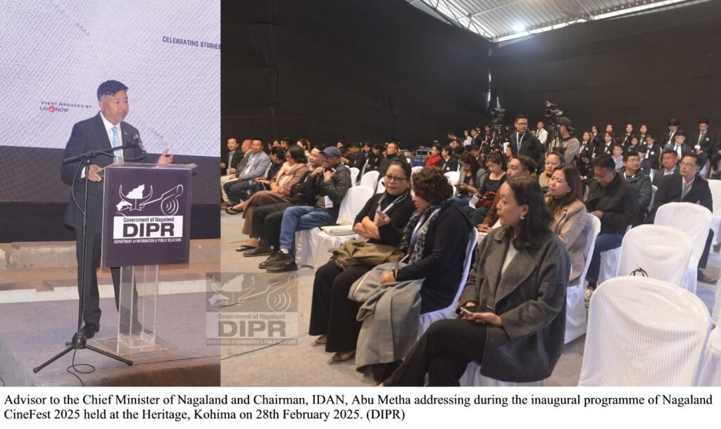 Abu Metha addressing during the inaugural programme of Nagaland CineFest